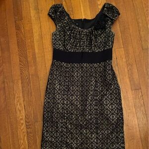 Jones New York Black and Cream Lace Dress